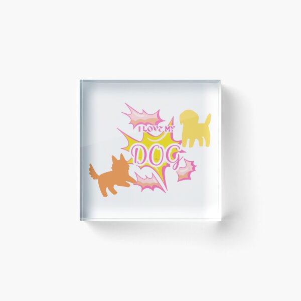 Item preview, I LOVE MY DOG (yellow) designed and sold by KateJaxxon.