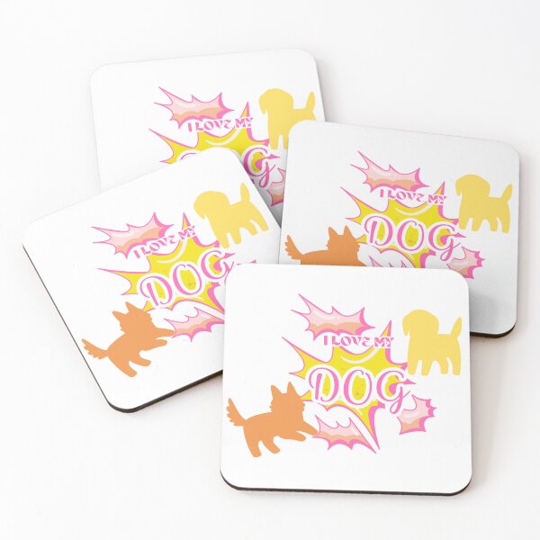 Item preview, I LOVE MY DOG (yellow) designed and sold by KateJaxxon.