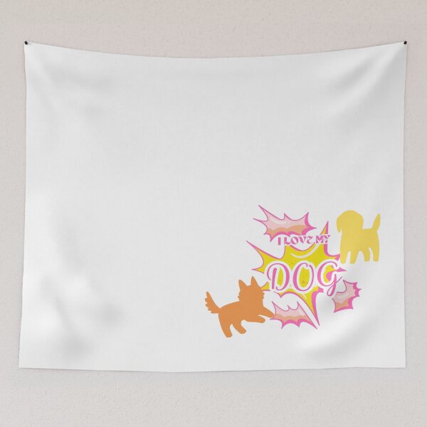 Item preview, I LOVE MY DOG (yellow) designed and sold by KateJaxxon.