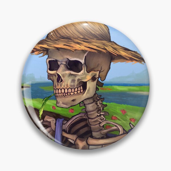 Item preview, Skeleton Farmer - Art by @justonegekko on Instagram. designed and sold by Gekkostore.
