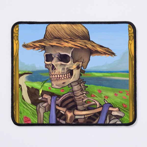 Item preview, Skeleton Farmer - Art by @justonegekko on Instagram. designed and sold by Gekkostore.