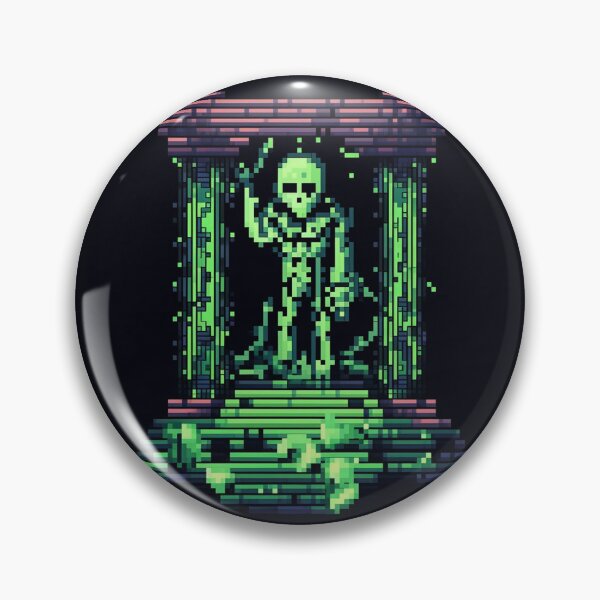 Item preview, Pixelated Skeleton Rising from the Crypt - Model B designed and sold by grimtower.