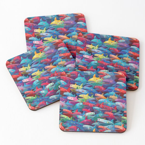 Item preview, Oceanic Elegance: Dive into Style with our Abstract Shark Print Apparel and Homeware Collection! designed and sold by ThePurpleMelon.