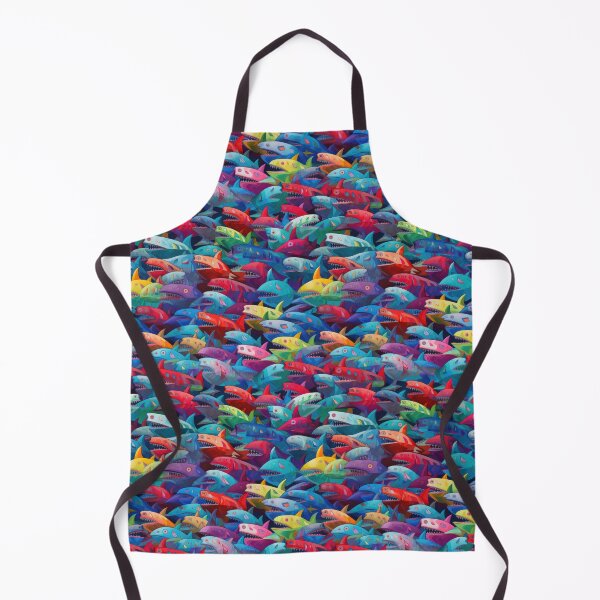 Item preview, Oceanic Elegance: Dive into Style with our Abstract Shark Print Apparel and Homeware Collection! designed and sold by ThePurpleMelon.