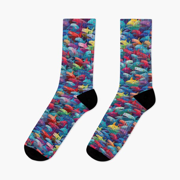 Item preview, Oceanic Elegance: Dive into Style with our Abstract Shark Print Apparel and Homeware Collection! designed and sold by ThePurpleMelon.
