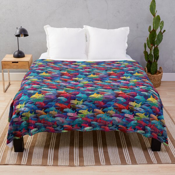 Item preview, Oceanic Elegance: Dive into Style with our Abstract Shark Print Apparel and Homeware Collection! designed and sold by ThePurpleMelon.