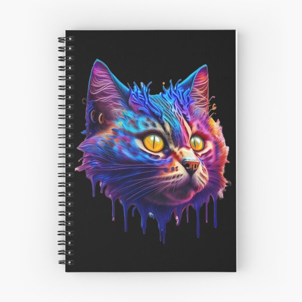 Item preview, Colorful Cat Head Splash Art Design designed and sold by MediaPOX.