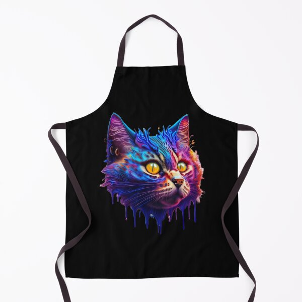 Item preview, Colorful Cat Head Splash Art Design designed and sold by MediaPOX.