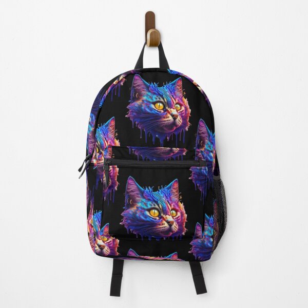 Item preview, Colorful Cat Head Splash Art Design designed and sold by MediaPOX.