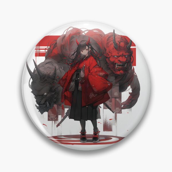 Item preview, Anime art, anime femal demon digital graphic art piece designed and sold by CragGrimVisions.