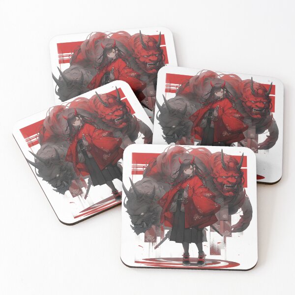 Item preview, Anime art, anime femal demon digital graphic art piece designed and sold by CragGrimVisions.