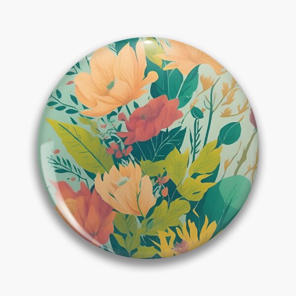 Item preview, Jardín de flores verde lima designed and sold by theCutestthings.