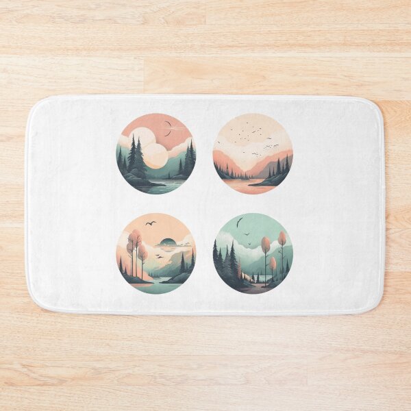 Item preview, Pastel Color Landscapes - Mountain Lake Sunset View 2 designed and sold by FuschDesigns.