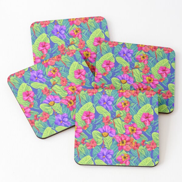 Item preview, Exotic jungle flowers pattern designed and sold by flamini.
