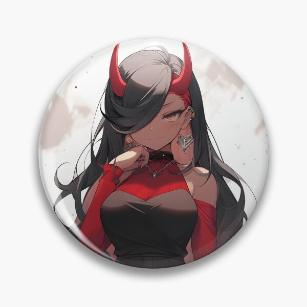 Item preview, Anime art, anime femal demon digital graphic art piece designed and sold by CragGrimVisions.