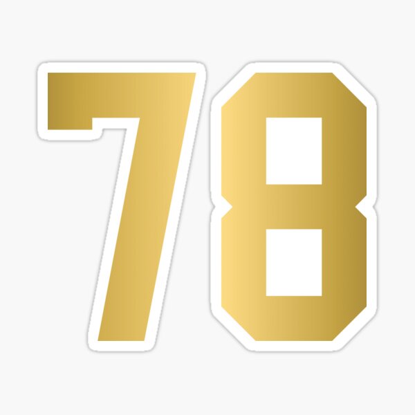 Gold Number Stickers for Sale