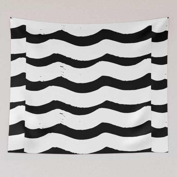 Item preview, Wave Lines Abstract - Minimal, Elegant, Simple ( Black & White ) Design designed and sold by FenMou.