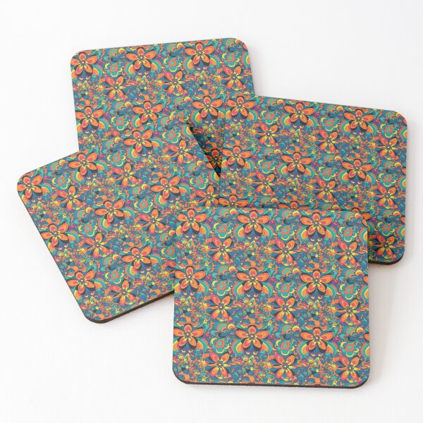 Item preview, Psychedelic flower power colorful motif designed and sold by mliotard.