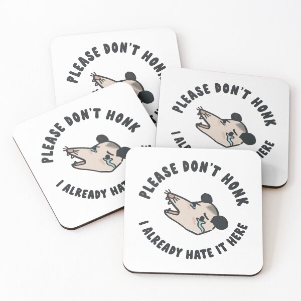 Item preview, Please Don't Honk I Already Hate It Here Sad Possum designed and sold by ACOTARO.