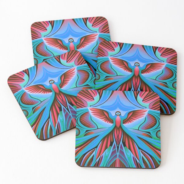 Item preview, Red and Blue Phoenix Angel designed and sold by Healio2.