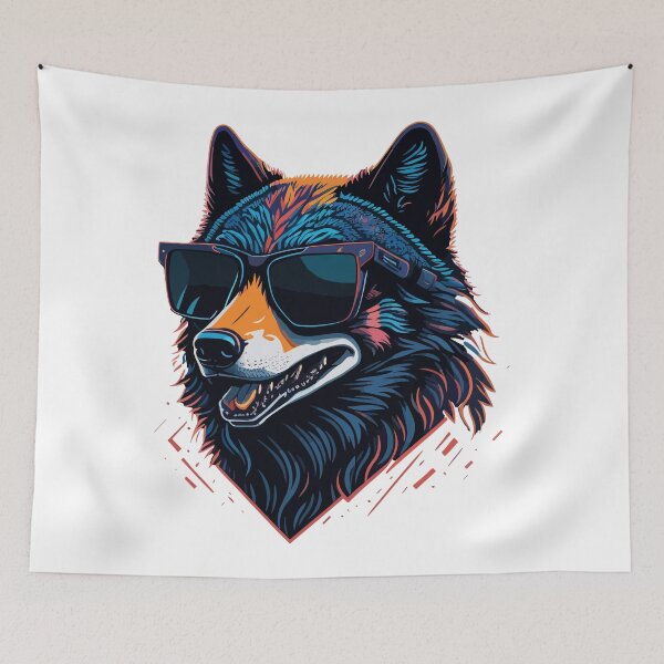 Item preview, Retro wolf designed and sold by ArcticWolf-Art.