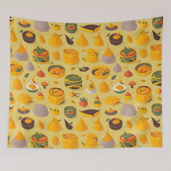 Item preview, Thai food, foods of the world, vector pattern designed and sold by MudbloodStore.