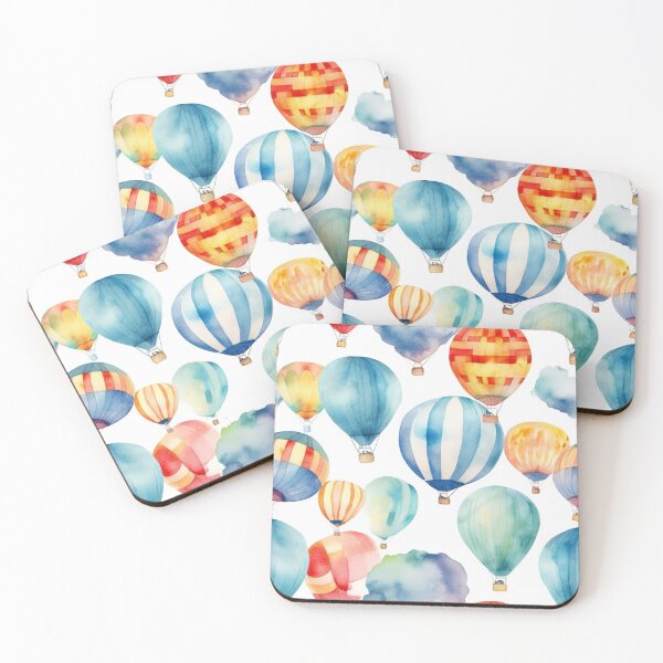 Item preview, Watercolor Hot Air Balloons 01 designed and sold by KRNDesign.