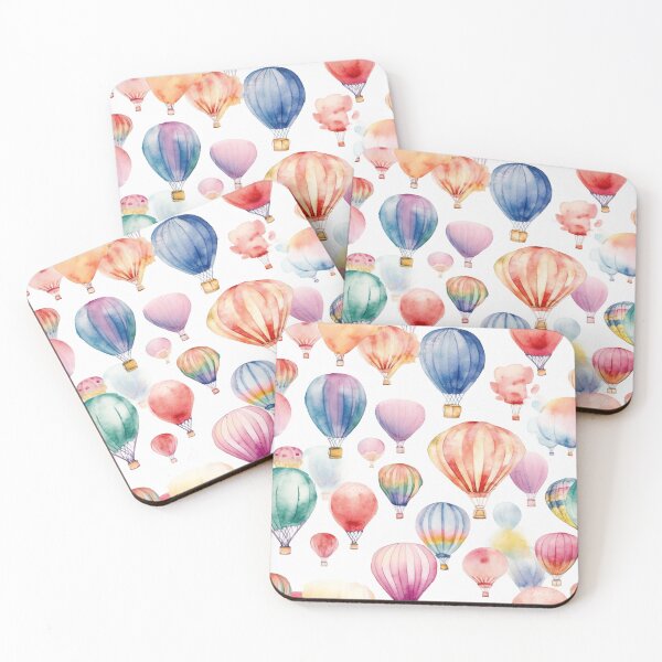 Item preview, Watercolor Hot Air Balloons 02 designed and sold by KRNDesign.