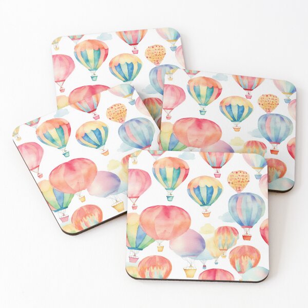Item preview, Watercolor Hot Air Balloons 03 designed and sold by KRNDesign.
