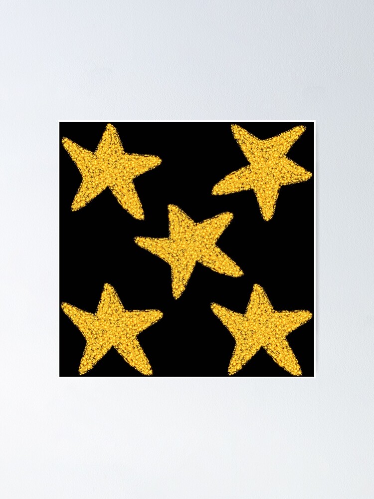 Set of 5 Gold Stars Sticker for Sale by notsweettea