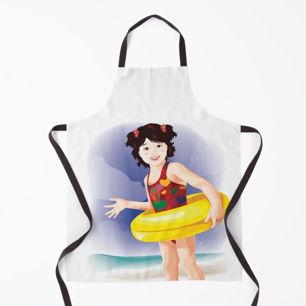 Item preview, A cute girl holding a swimming ring designed and sold by drsaver.