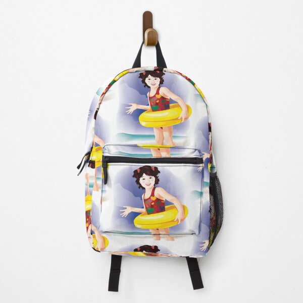 Item preview, A cute girl holding a swimming ring designed and sold by drsaver.