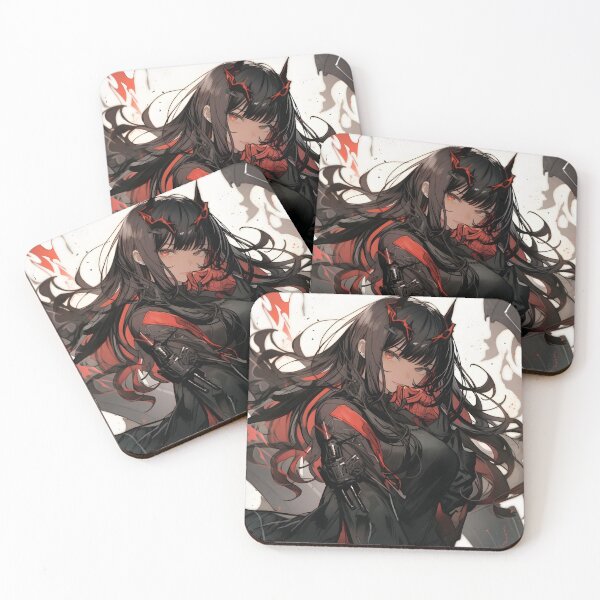 Item preview, Anime art, anime femal demon digital graphic art piece designed and sold by CragGrimVisions.