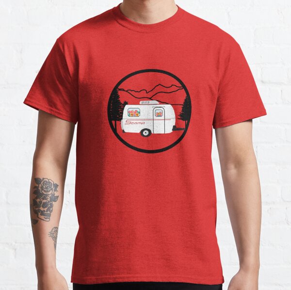 Scamp Travel Trailer in Mountains Classic T-Shirt