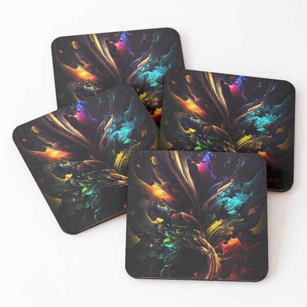 Item preview, Color Abstraction on a black background designed and sold by CatCoconut-Art.