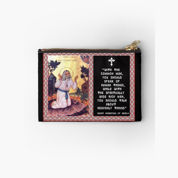 Item preview, Saint Seraphim of Sarov with an orthodox quote - Orthodox Christian Saint - Christian Faith - Gifts for Christians - Orthodox Gift designed and sold by Withloveandhope.