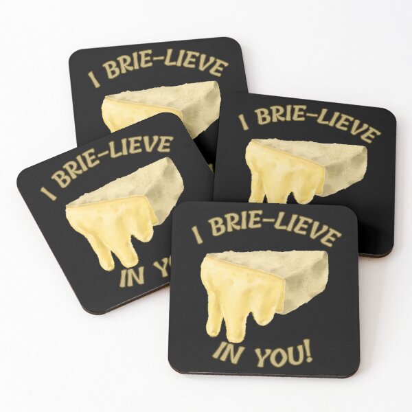 Item preview, I Brie-live (Believe) In You! Funny Cheese Pun Joke designed and sold by Sho-Sho-Studios.
