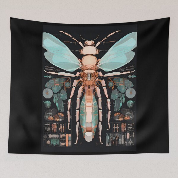 Item preview, Insect Exoskeleton Knolling Drawing | 8K | designed and sold by Hazmat-AI7.