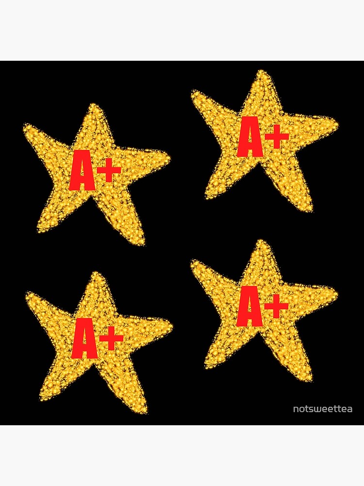 Great Job set of 4 Gold Stars Sticker for Sale by notsweettea