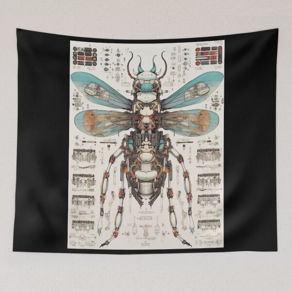 Item preview, Insect Exoskeleton Knolling Drawing | 8K | designed and sold by Hazmat-AI7.