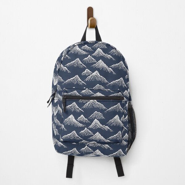 Item preview, Silver Mountains on Indigo Background designed and sold by PendyDesigns.