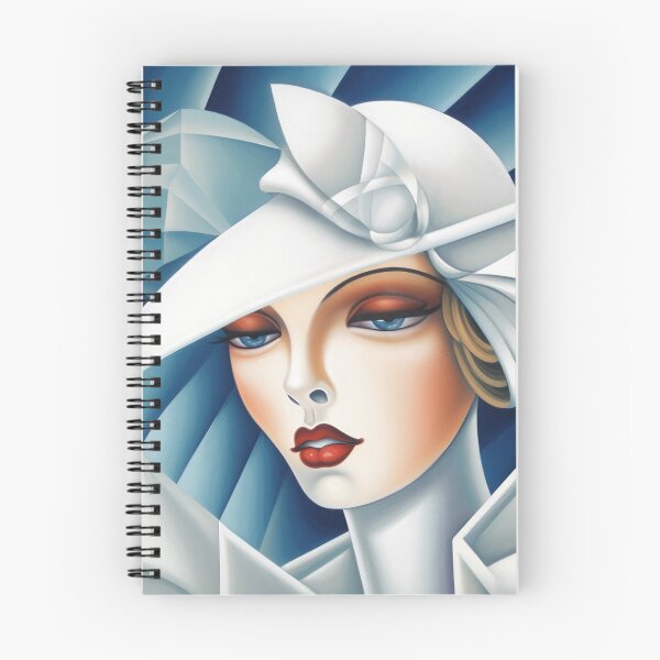 Item preview, Art Deco Cubism Blue Eyes Woman Portrait  designed and sold by BluePlanet.