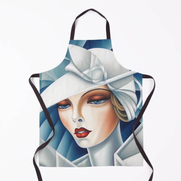 Aperçu de l'œuvre Art Déco Cubisme Yeux Bleus Portrait De Femme créée et vendue par BluePlanet.
