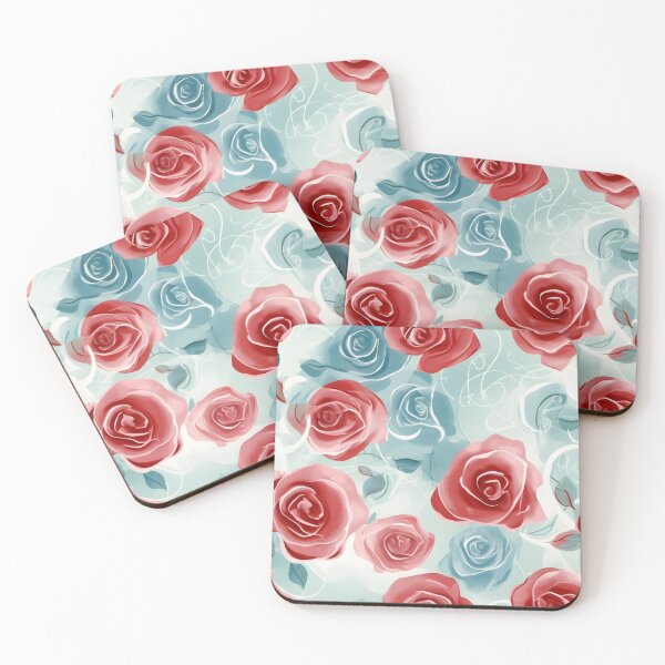 Item preview, Blue and RedRoses Pattern designed and sold by Alex Seiti Hamada.
