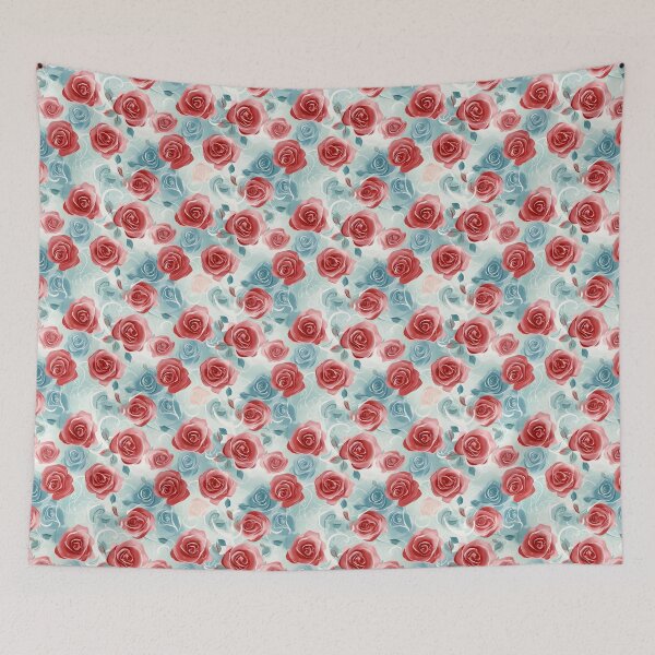 Item preview, Blue and RedRoses Pattern designed and sold by Alex Seiti Hamada.
