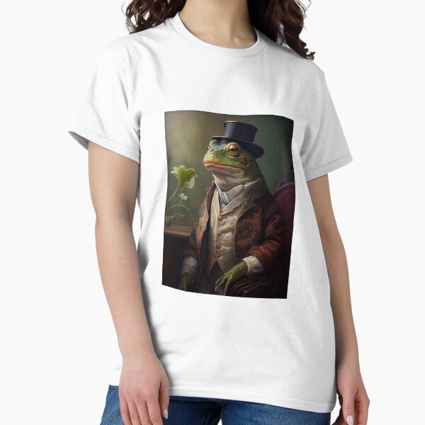 Vista previa del artículo con la obra «Retrato de rana victoriana 1», diseñado y vendido por summer-sun-art.