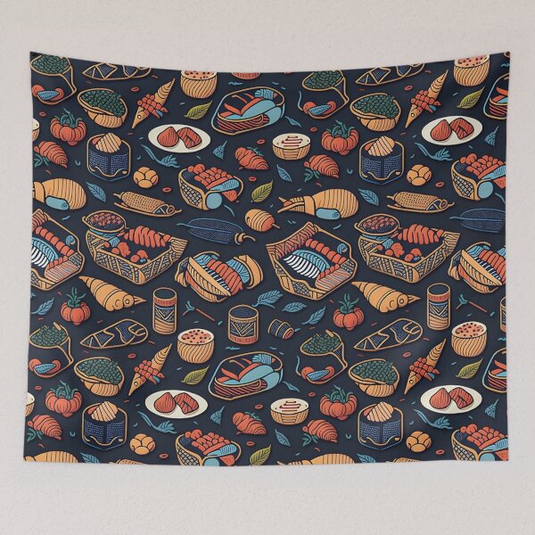 Item preview, Japanese food, foods of the world, vector pattern designed and sold by MudbloodStore.