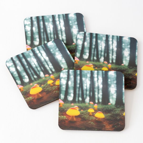 Item preview, Glowing mushrooms in a forest designed and sold by Zosimus.