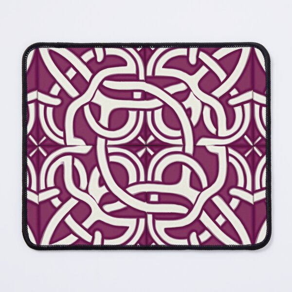 Item preview, Celtic Tile Design in Magenta and White designed and sold by PendyDesigns.