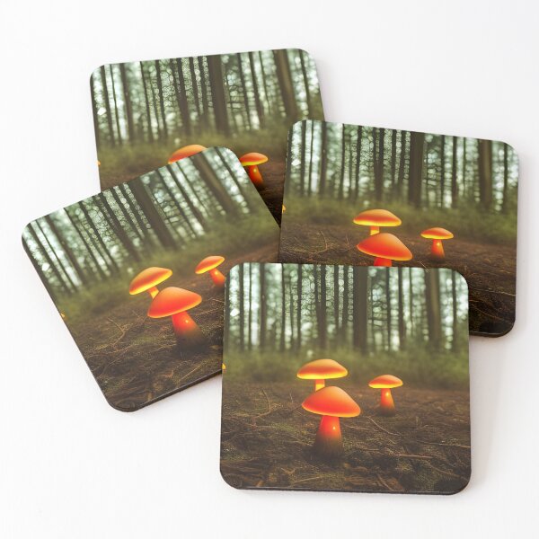 Item preview, Glowing mushrooms in a forest designed and sold by Zosimus.